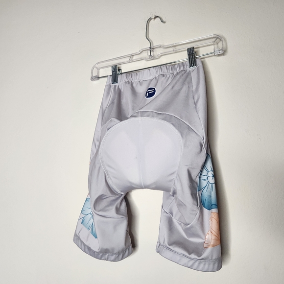 NWT Frelsi Cycling Womens Small Blue Floral Biking Shorts Padded - Picture 4 of 5